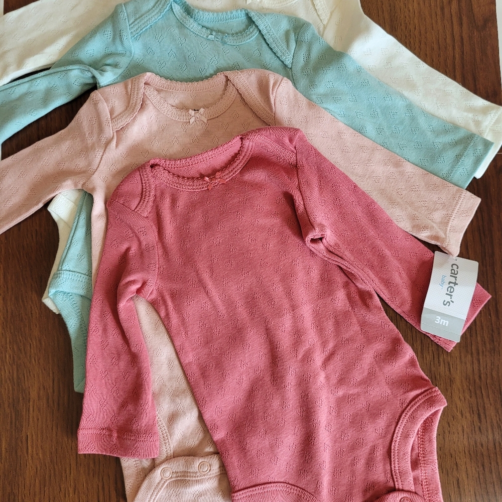 Long Sleeved Infant girl's Onsies 4 pack